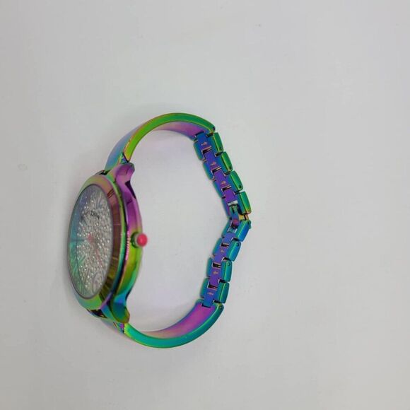 Betsey Johnson Iridescent Watch with Pave Crystal Face main image 4